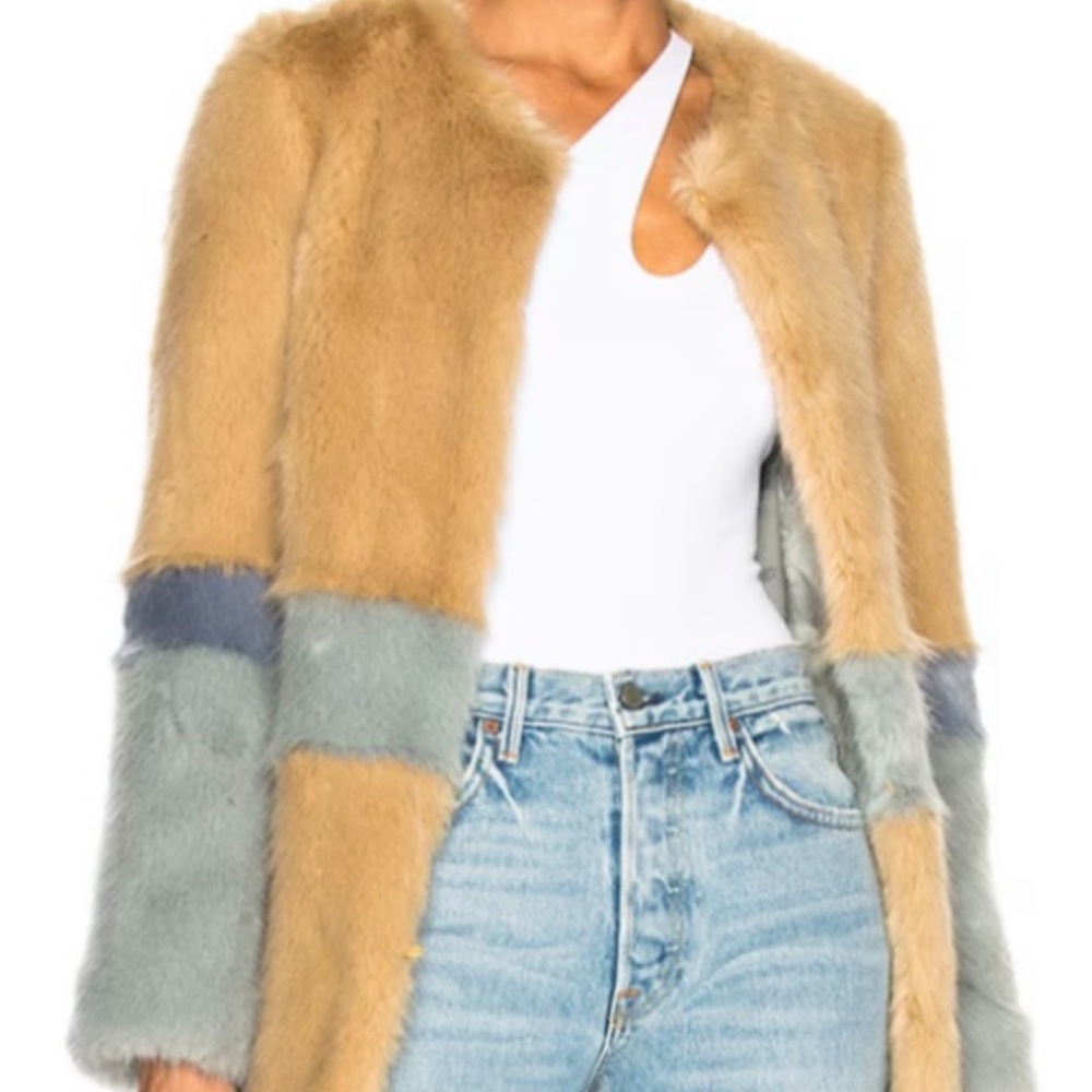 Shrimps Camel and Slate Teddy Jacket